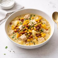 Chicken and Corn Chowder with Butternut Squash
