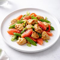 Chicken and Fresh Grapefruit Stir Fry