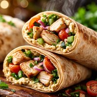 Chicken and Hummus Wraps