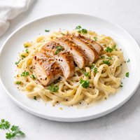 Chicken and Pasta in Wine Cheddar Sauce