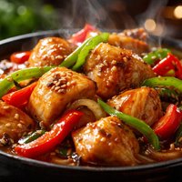 Chicken and Peppers in Vinegar Sauce