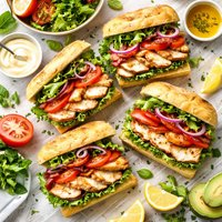 Chicken and Provolone Salad Sandwiches