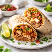 Chicken and Refried Beans Burritos