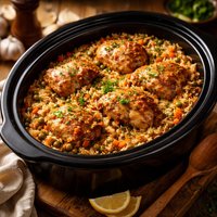 Chicken and Rice in the Slow Cooker
