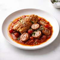 Chicken and Sausage in Tomato Sauce