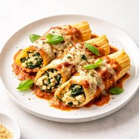 Chicken and Spinach Manicotti or Shells