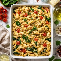 Chicken and Spinach Pasta Bake