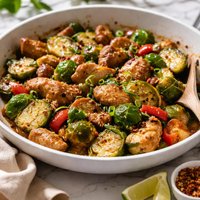 Chicken and Sprouts Stir Fry
