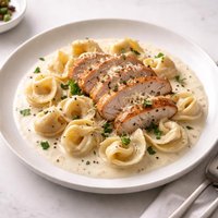Chicken and Tortellini with Parmesan Cream Sauce