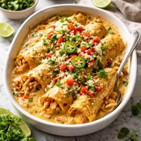 Chicken and Tortillas in Chili Cheese Sauce