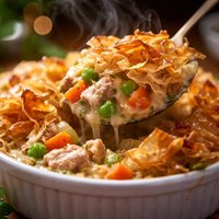 Chicken and Veggie Pie with Phyllo Top