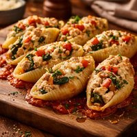 Chicken and Veggie Stuffed Pasta Shells