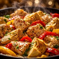 Chicken Artichoke and Pepper Pleaser