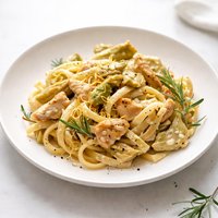 Chicken Artichoke Pasta with Rosemary