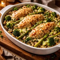 Chicken Asparagus Broccoli Wild Rice Cheese Dish