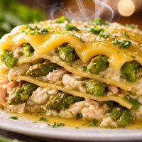 Chicken Asparagus Hollandaise Lasagna