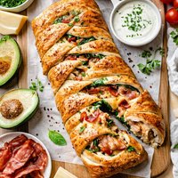 Chicken Bacon Swiss Braid