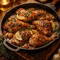 Chicken Baked in White Wine Marinade