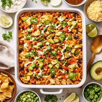 Chicken Black Bean and Tortilla Casserole