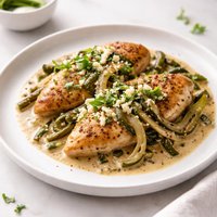 Chicken Breasts Con Rajas