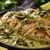 Chicken Breasts in Poblano Sauce