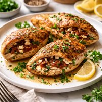 Chicken Breasts Stuffed with Feta Sun Dried Tomatoes
