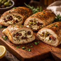 Chicken Breasts Stuffed with Olives and Goat Cheese