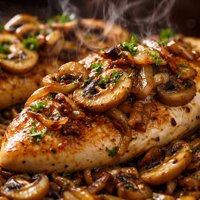 Chicken Breasts W Mushrooms Caramelized Onions