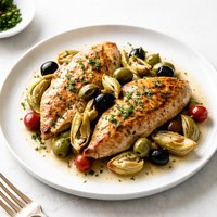 Chicken Breasts with Artichokes Olives