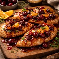Chicken Breasts with Citrus Cherry Sauce