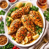 Chicken Breasts with Hot Honey Mustard Sauce