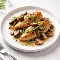 Chicken Breasts with Mushrooms and Tarragon