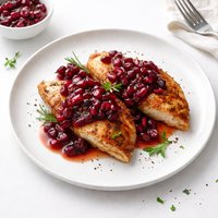 Chicken Breasts with Spiced Cranberry Sauce