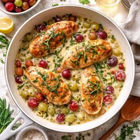 Chicken Breasts with Tarragon Grape Wine Sauce