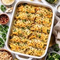 Chicken Broccoli Manicotti Gratin