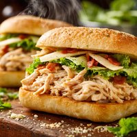 Chicken Caesar Sandwiches for Slow Cooker