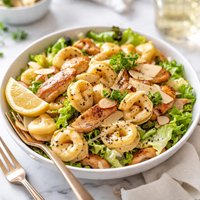 Chicken Caesar Tortellini with Toasted Almonds