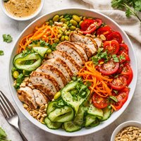 Chicken Carrot and Cucumber Salad