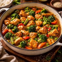 Chicken Casserole in a Sesame Ginger Sauce