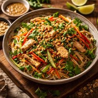 Chicken Cellophane Noodle Salad with Peanut Dressing