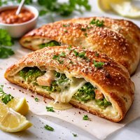 Chicken Cheese and Broccoli Calzone
