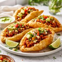 Chicken Chorizo Stuffed Sopaipillas