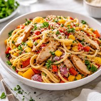 Chicken Confetti Spaghetti