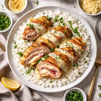 Chicken Cordon Bleu Over Rice