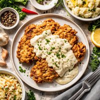Chicken Country Fried Steak and White Gravy Bobby Flay