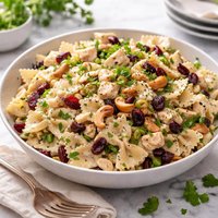 Chicken Craisin and Cashew Bow Tie Pasta Salad
