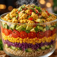 Chicken Curry Layer Salad