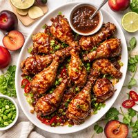 Chicken Drumettes in Ginger Plum Sauce