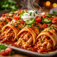 Chicken Egg Roll Enchiladas