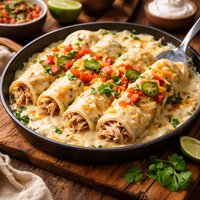 Chicken Enchiladas with Sour Cream Sauce
